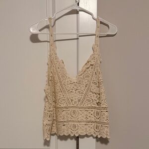 Bluivy Cream Lace Camisole Top